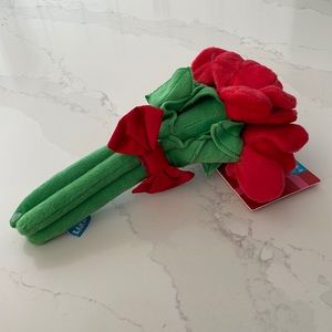 Bark bouquet of roses dog toy